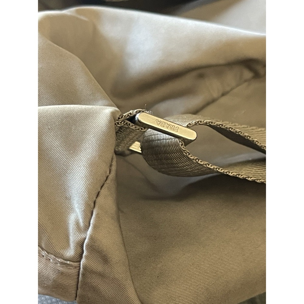Vintage Prada Tessuto Vela Green Nylon Backpack Distressed Grunge Made In Italy - Picture 7 of 16
